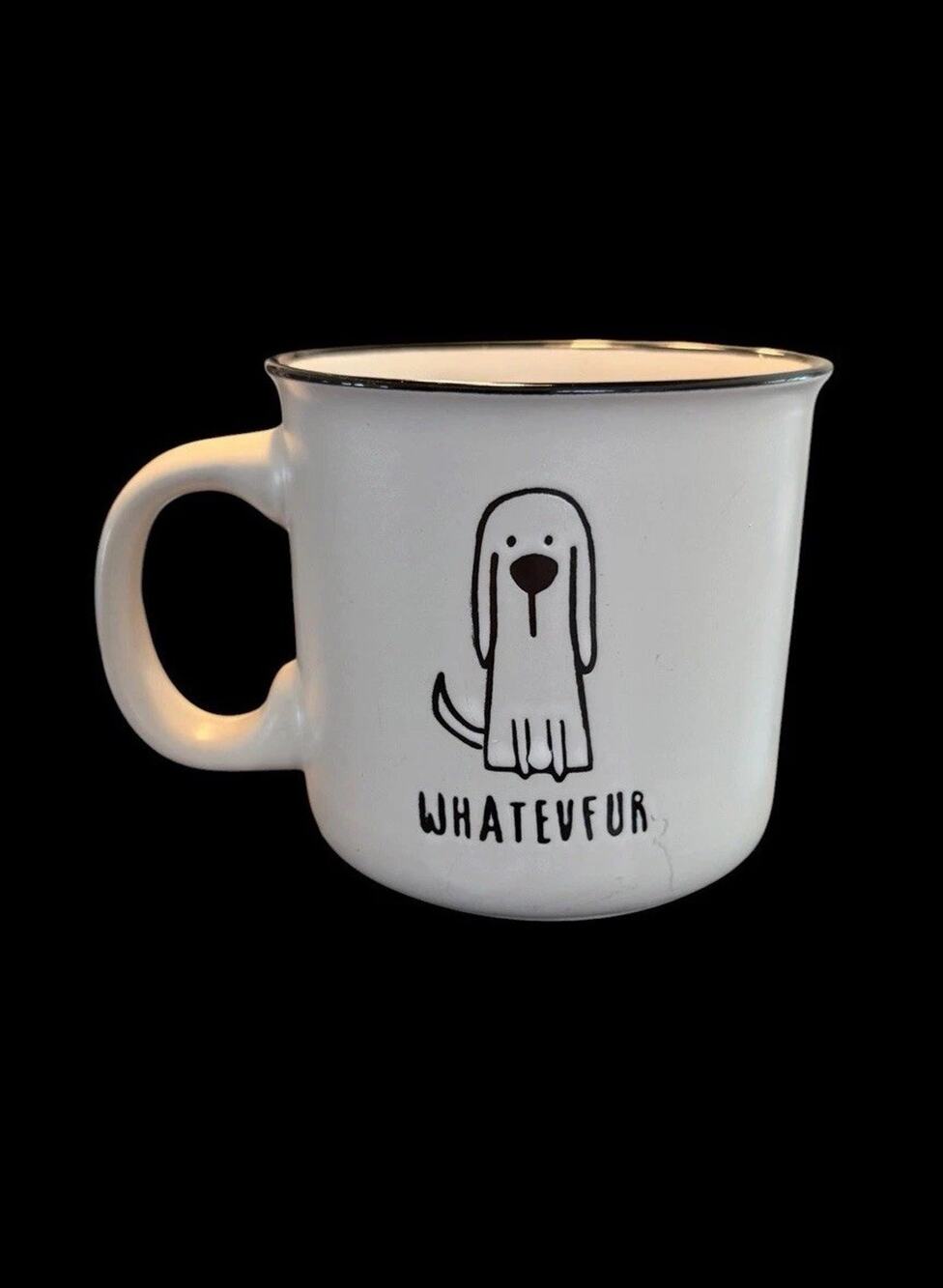Primo Design WHATEVER Coffee Tea Cup Dog Lover OVERSIZED MUG